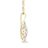 Thumbnail Image 2 of Memories Moments Magic Diamond Three-Stone Vertical Necklace 1/3 ct tw 10K Yellow Gold 18&quot;
