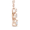 Thumbnail Image 2 of Memories Moments Magic Diamond Three-Stone Vertical Necklace 1/4 ct tw 10K Rose Gold 18"