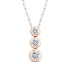 Thumbnail Image 1 of Memories Moments Magic Diamond Three-Stone Vertical Necklace 1 ct tw 10K Rose Gold 18&quot;