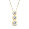 Thumbnail Image 1 of Memories Moments Magic Diamond Three-Stone Vertical Necklace 1 ct tw 10K Yellow Gold 18&quot;