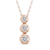 Thumbnail Image 1 of Memories Moments Magic Diamond Three-Stone Vertical Necklace 1/2 ct tw 10K Rose Gold 18&quot;