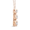Thumbnail Image 2 of Memories Moments Magic Diamond Three-Stone Vertical Necklace 1/2 ct tw 10K Rose Gold 18&quot;