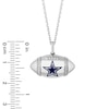 Thumbnail Image 1 of True Fans Dallas Cowboys Diamond Accent Football Necklace in Sterling Silver