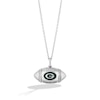 Thumbnail Image 1 of True Fans Green Bay Packers Diamond Accent Football Necklace in Sterling Silver