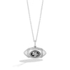 Thumbnail Image 0 of True Fans San Francisco 49ers Diamond Accent Football Necklace in Sterling Silver