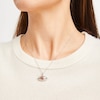 Thumbnail Image 3 of True Fans Chicago Bears Diamond Accent Football Necklace in Sterling Silver