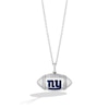 Thumbnail Image 0 of True Fans New York Giants Diamond Accent Football Necklace in Sterling Silver
