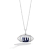 Thumbnail Image 1 of True Fans New York Giants Diamond Accent Football Necklace in Sterling Silver