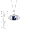 Thumbnail Image 1 of True Fans New York Giants Diamond Accent Football Necklace in Sterling Silver