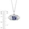 Thumbnail Image 2 of True Fans New York Giants Diamond Accent Football Necklace in Sterling Silver