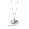 Thumbnail Image 0 of True Fans Philadelphia Eagles Diamond Accent Football Necklace in Sterling Silver