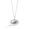 Thumbnail Image 1 of True Fans Philadelphia Eagles Diamond Accent Football Necklace in Sterling Silver