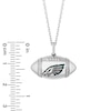 Thumbnail Image 1 of True Fans Philadelphia Eagles Diamond Accent Football Necklace in Sterling Silver