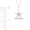 Thumbnail Image 1 of True Fans Dallas Cowboys 1/10 CT. T.W. Diamond Logo Necklace in Sterling Silver
