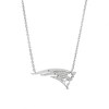 Thumbnail Image 1 of True Fans New England Patriots 1/10 CT. T.W. Diamond Logo Necklace in Sterling Silver