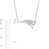 Thumbnail Image 2 of True Fans New England Patriots 1/10 CT. T.W. Diamond Logo Necklace in Sterling Silver