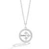 Thumbnail Image 1 of True Fans Pittsburgh Steelers 1/10 CT. T.W. Diamond Logo Necklace in Sterling Silver