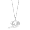 Thumbnail Image 1 of True Fans San Francisco 49ers 1/10 CT. T.W. Diamond Logo Necklace in Sterling Silver