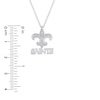 Thumbnail Image 1 of True Fans New Orleans Saints 1/10 CT. T.W. Diamond Logo Necklace in Sterling Silver