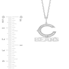Thumbnail Image 2 of True Fans Chicago Bears 1/10 CT. T.W. Diamond Logo Necklace in Sterling Silver