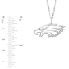 Thumbnail Image 2 of True Fans Philadelphia Eagles 1/10 CT. T.W. Diamond Logo Necklace in Sterling Silver