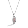 Thumbnail Image 1 of True Fans San Francisco 49ers 1/20 CT. T.W. Diamond Vertical Football Necklace in Sterling Silver