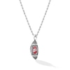 Thumbnail Image 2 of True Fans San Francisco 49ers 1/20 CT. T.W. Diamond Vertical Football Necklace in Sterling Silver