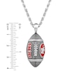 Thumbnail Image 3 of True Fans San Francisco 49ers 1/20 CT. T.W. Diamond Vertical Football Necklace in Sterling Silver
