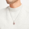 Thumbnail Image 4 of True Fans San Francisco 49ers 1/20 CT. T.W. Diamond Vertical Football Necklace in Sterling Silver