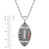 Thumbnail Image 3 of True Fans Chicago Bears 1/20 CT. T.W. Diamond Vertical Football Necklace in Sterling Silver