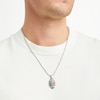 Thumbnail Image 4 of True Fans Chicago Bears 1/20 CT. T.W. Diamond Vertical Football Necklace in Sterling Silver