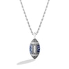 Thumbnail Image 0 of True Fans New York Giants 1/20 CT. T.W. Diamond Vertical Football Necklace in Sterling Silver