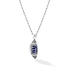 Thumbnail Image 2 of True Fans New York Giants 1/20 CT. T.W. Diamond Vertical Football Necklace in Sterling Silver
