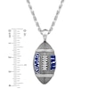 Thumbnail Image 3 of True Fans New York Giants 1/20 CT. T.W. Diamond Vertical Football Necklace in Sterling Silver