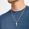 Thumbnail Image 5 of True Fans New York Giants 1/20 CT. T.W. Diamond Vertical Football Necklace in Sterling Silver