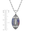 Thumbnail Image 3 of True Fans Buffalo Bills 1/20 CT. T.W. Diamond Vertical Football Necklace in Sterling Silver