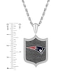 Thumbnail Image 2 of True Fans New England Patriots 1/5 CT. T.W. Diamond and Enamel Reversible Shield Necklace in Sterling Silver
