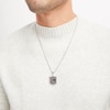 Thumbnail Image 4 of True Fans New England Patriots 1/5 CT. T.W. Diamond and Enamel Reversible Shield Necklace in Sterling Silver