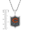 Thumbnail Image 3 of True Fans Chicago Bears 1/5 CT. T.W. Diamond and Enamel Reversible Shield Necklace in Sterling Silver