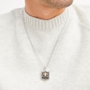 Thumbnail Image 4 of True Fans New Orleans Saints 1/5 CT. T.W. Diamond and Enamel Reversible Shield Necklace in Sterling Silver