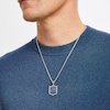 Thumbnail Image 5 of True Fans New York Giants 1/5 CT. T.W. Diamond and Enamel Reversible Shield Necklace in Sterling Silver