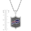 Thumbnail Image 3 of True Fans Buffalo Bills 1/5 CT. T.W. Diamond and Enamel Reversible Shield Necklace in Sterling Silver