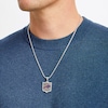 Thumbnail Image 5 of True Fans Buffalo Bills 1/5 CT. T.W. Diamond and Enamel Reversible Shield Necklace in Sterling Silver