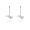Thumbnail Image 1 of True Fans New England Patriots 1/10 CT. T.W. Diamond Logo Earrings in Sterling Silver