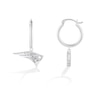 Thumbnail Image 2 of True Fans New England Patriots 1/10 CT. T.W. Diamond Logo Earrings in Sterling Silver