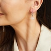 Thumbnail Image 3 of True Fans New England Patriots 1/10 CT. T.W. Diamond Logo Earrings in Sterling Silver