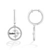 Thumbnail Image 2 of True Fans Pittsburgh Steelers 1/10 CT. T.W. Diamond Logo Earrings in Sterling Silver