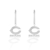 Thumbnail Image 1 of True Fans Chicago Bears 1/10 CT. T.W. Diamond Logo Earrings in Sterling Silver