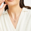 Thumbnail Image 2 of True Fans Kansas City Chiefs 1/10 CT. T.W. Diamond Heart Necklace in Sterling Silver & 10K Yellow Gold