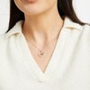 Thumbnail Image 2 of True Fans Buffalo Bills 1/10 CT. T.W. Diamond Heart Necklace in Sterling Silver & 10K Yellow Gold
